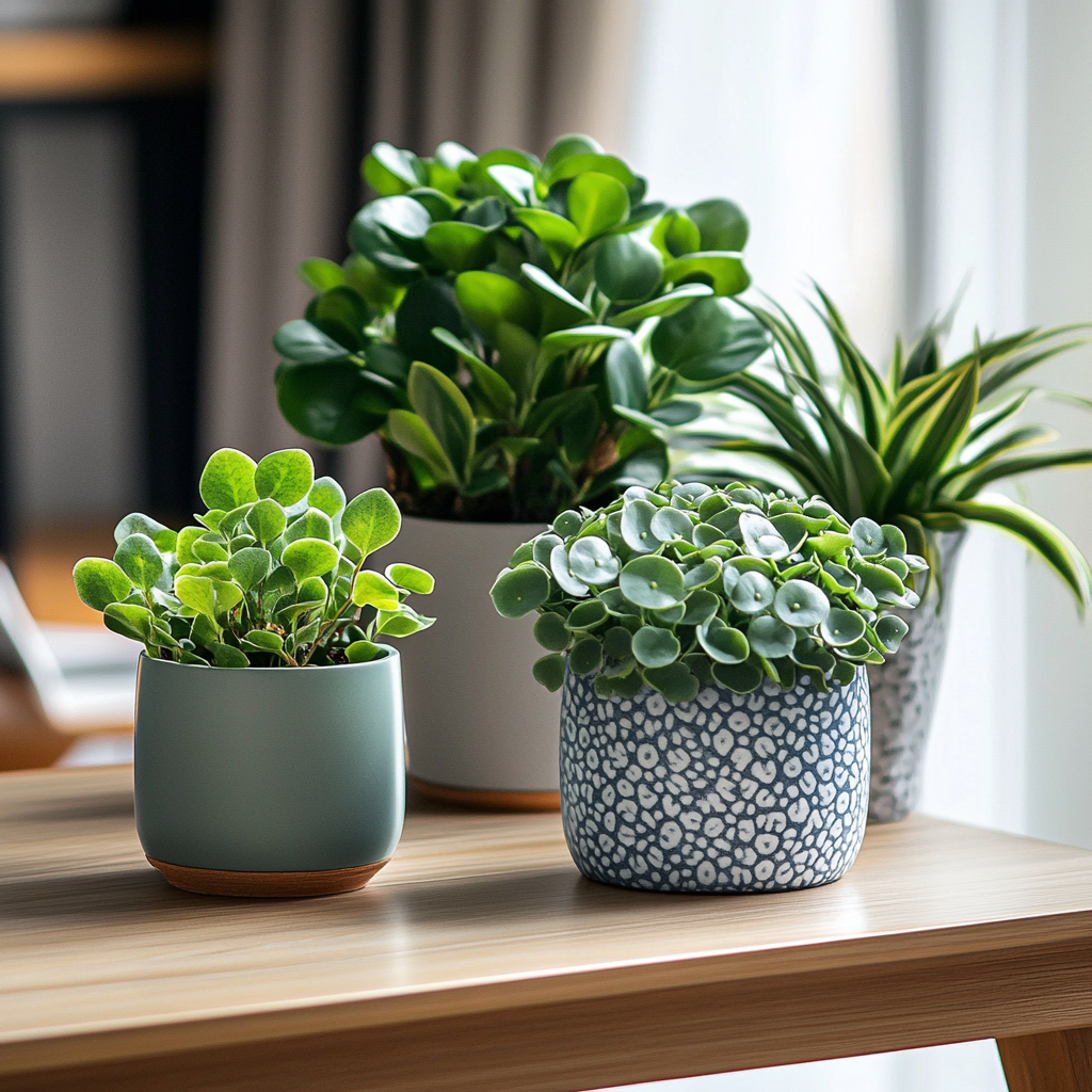 Modern decorative potted plants