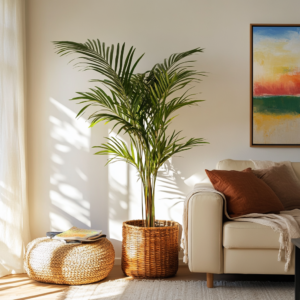 Indoor palm in sunlight.