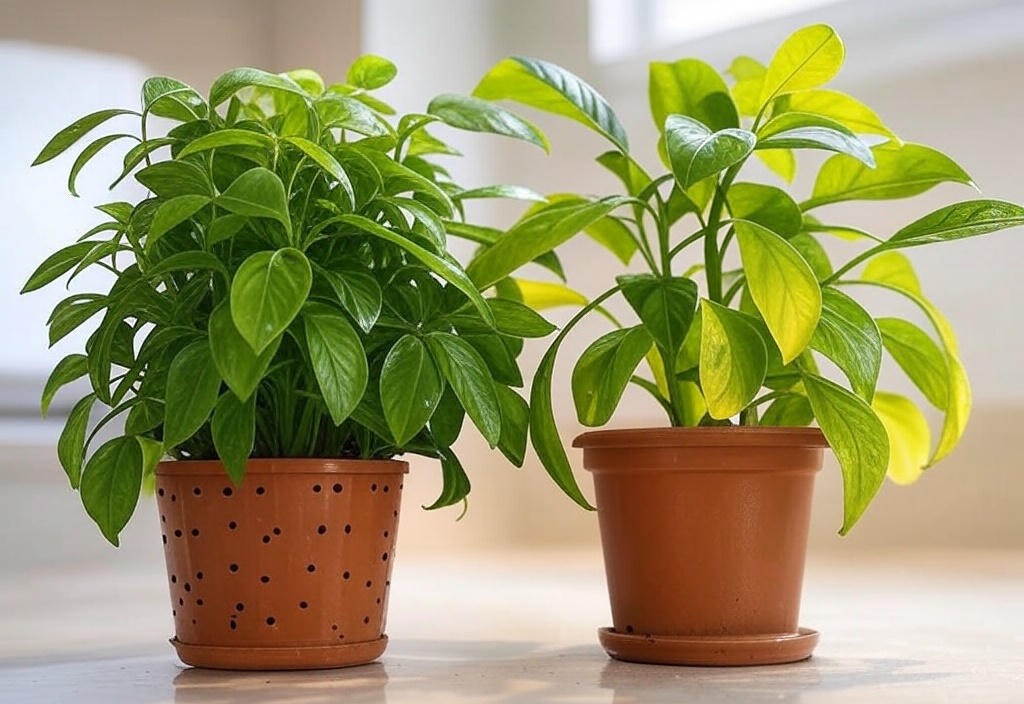 Indoor plant maintenance steps