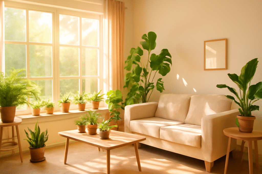 Cozy room with plants