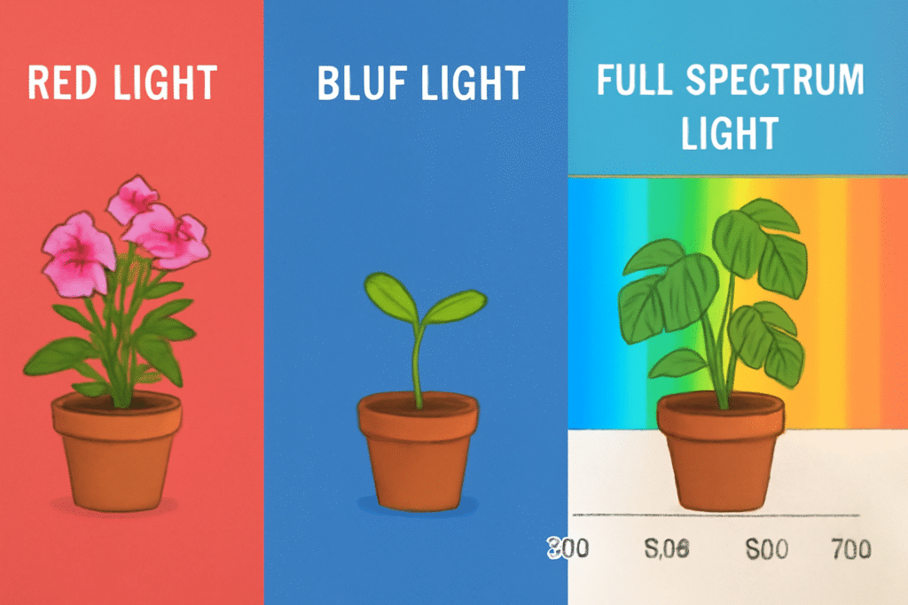 Plants under light spectrums