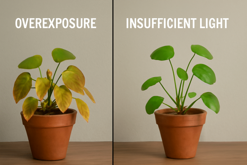 Plants with light exposure