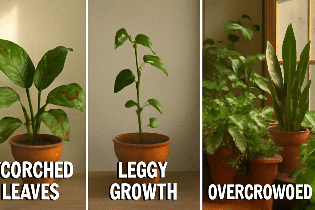 Indoor plants growth issues 