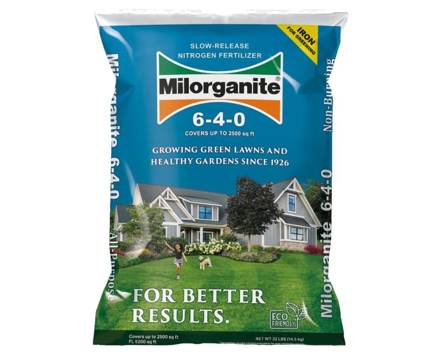  Milorganite All-Purpose Eco-Friendly Slow-Release Nitrogen Lawn Fertilizer 6-4-0, 32lb