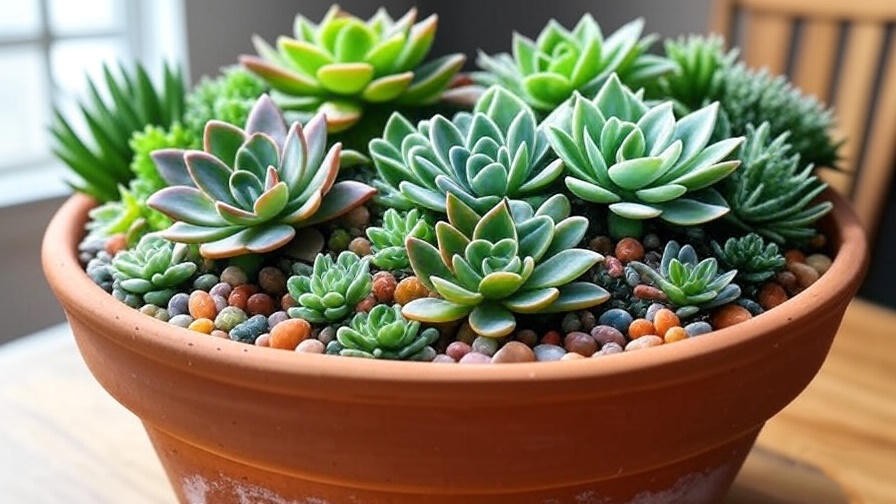 mixed succulent pot