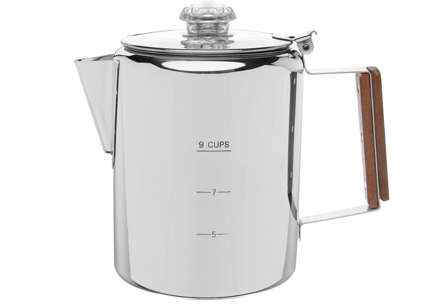  COLETTI Bozeman Percolator Coffee Pot — NO Aluminum or Plastic [9 cup]