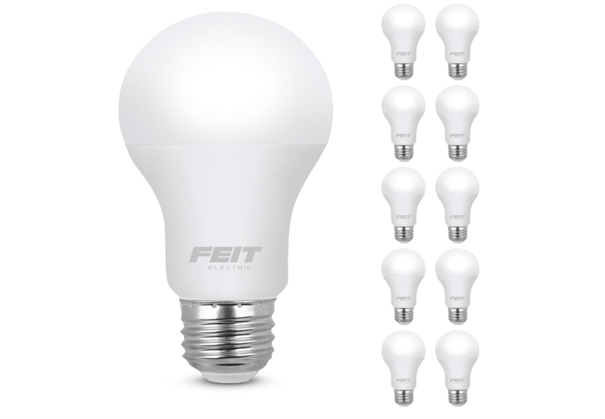 Feit Electric A19 LED Light Bulbs, 60W Equivalent, Non Dimmable, 800 Lumens, E26 Standard Base, 5000k Daylight, 80 CRI, 10 Year Lifetime, Energy Efficient,...