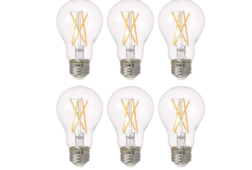 SYLVANIA LED TruWave Natural Series A19 Light Bulb, 75W Equivalent, Efficient 11W, 1100 Lumens, Dimmable, Clear, 2700K, Soft White - (Pack of 6) (40807)