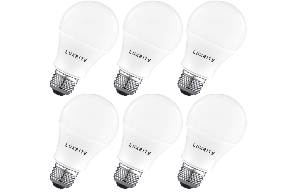 LUXRITE A19 LED Light Bulb 100W Equivalent, 4000K Cool White Non-Dimmable, 1600 Lumens, Standard LED Bulb 15W, E26 Medium Base, UL Listed, Perfect for Table...