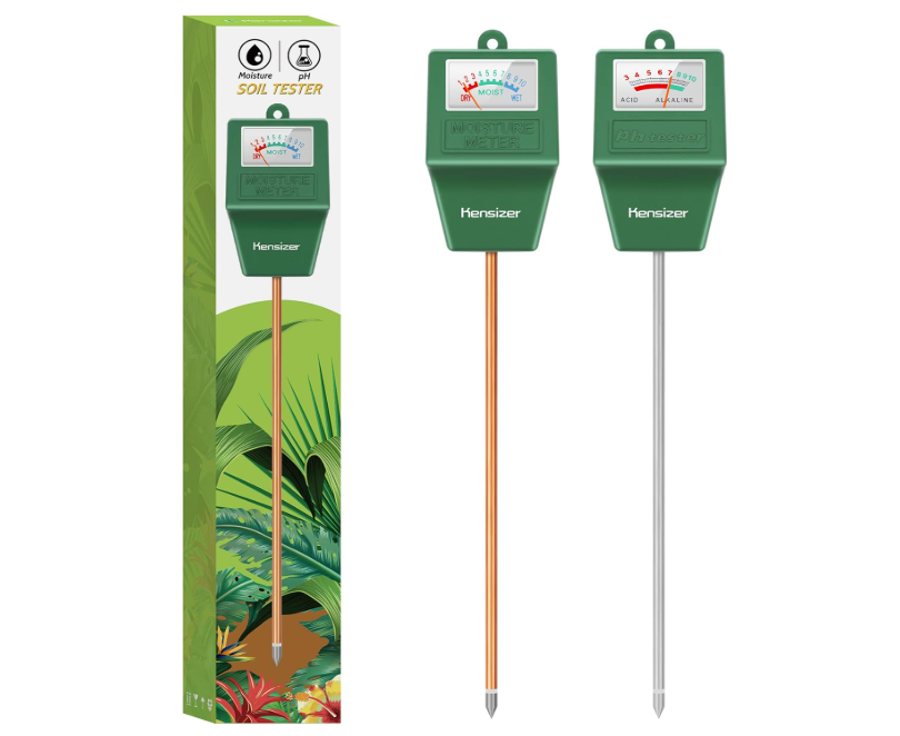 Kensizer Soil Tester, Soil Moisture/pH Meter, Gardening Farm Lawn Test Kit Tool, Digital Plant Probe, Water Hydrometer for Indoor Outdoor, No Battery Required