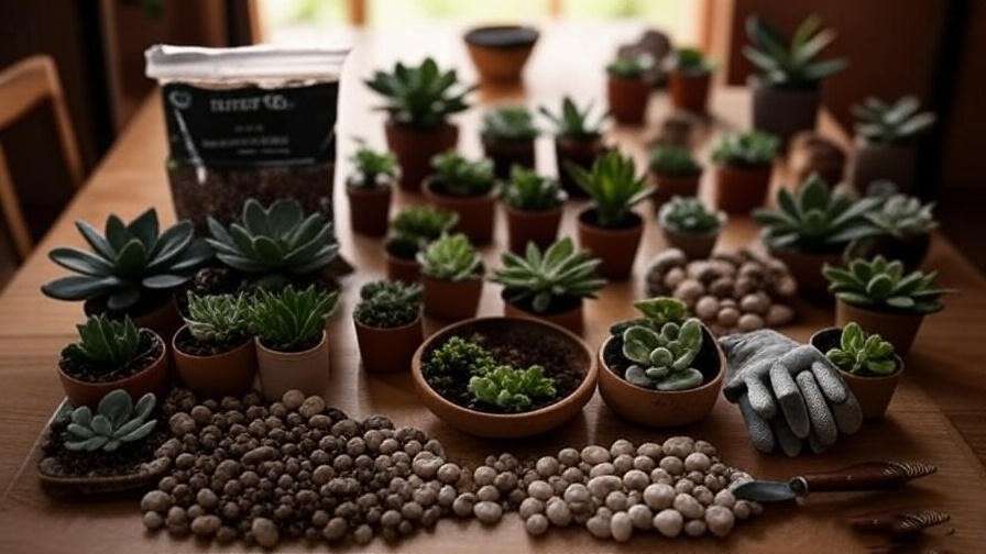 Essential materials and tools for DIY succulent centrepiece creation