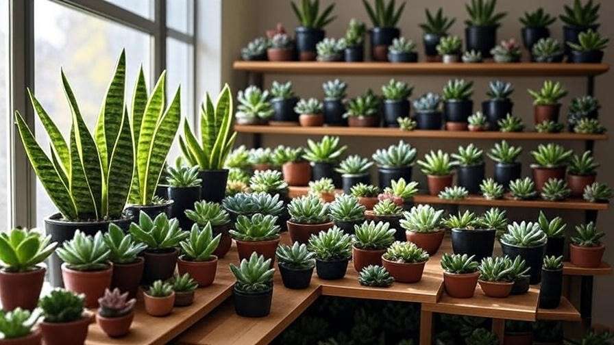 Thriving indoor succulent oasis with optimal light setups for home plant care.