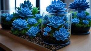 blue succulents
