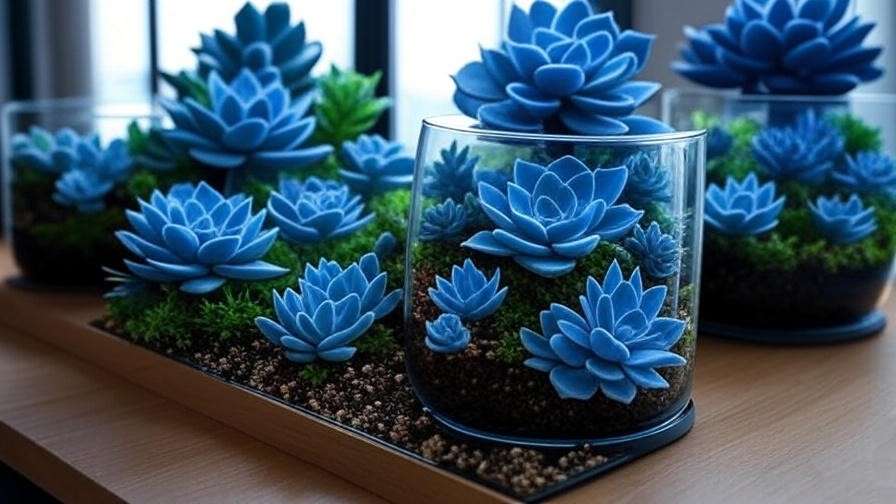 blue succulents