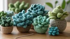 crochet succulent
