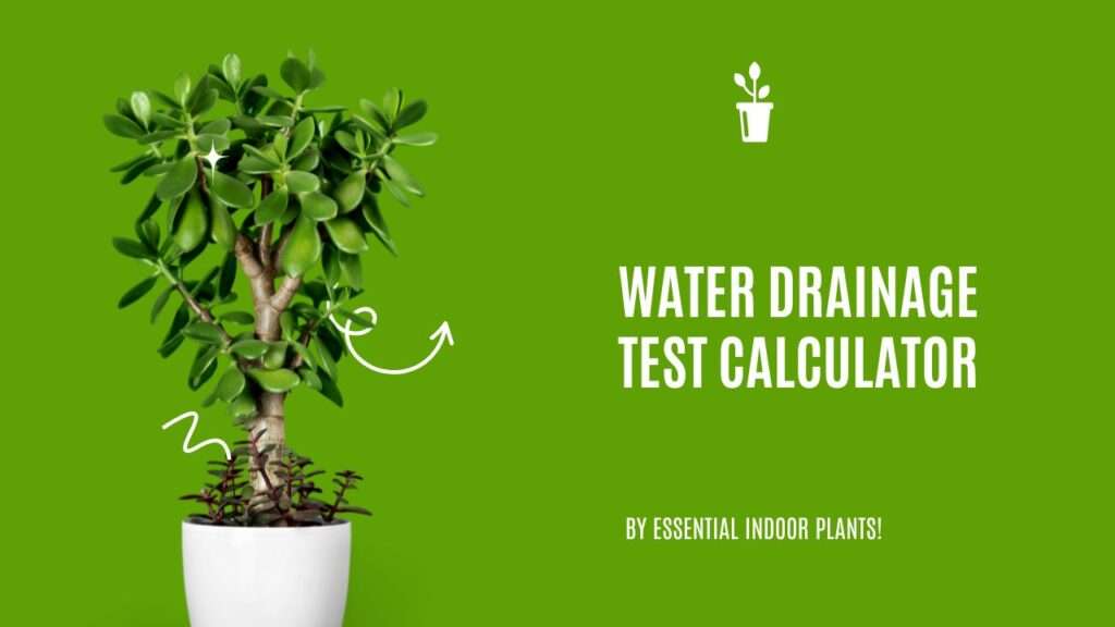 Water drainage test calculator