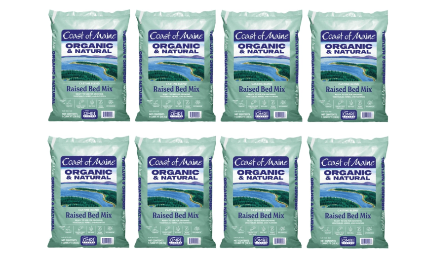 
Coast of Maine Castine Blend Organic and Natural Raised Bed Mix, 1 cu ft (Pack of 8), RTU for Growing Vegetables, Herbs and Flowers
