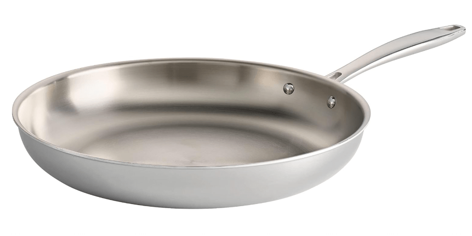  Tramontina Signature Tri-Ply Clad Stainless Steel 12-Inch Large Frying Pan, Induction-Ready Skillet, Dishwasher-Safe, NSF-Certified, Made in Brazil