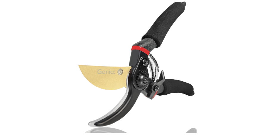 gonicc 8" Professional Premium Titanium Bypass Pruning Shears (GPPS-1003), Hand Pruners, Garden Clippers.