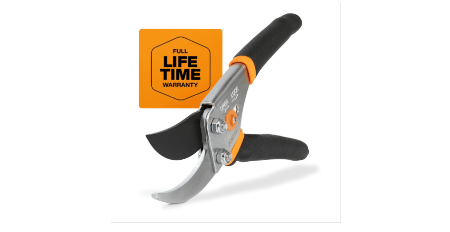  Fiskars Bypass Pruning Shears, 5/8-Inch Cut Capacity Garden Clippers, Gardening Scissors with Sharp, Rust Resistant Steel Blade