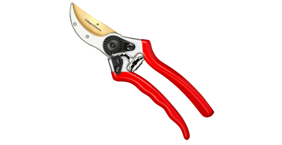 Haus & Garten ClassicPRO 8.5" Professional Premium Titanium Bypass Pruning Shears - Use As Pruners, Garden Shears, Heavy Duty Handheld Pruning...