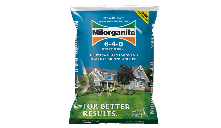 Milorganite All-Purpose Eco-Friendly Slow-Release Nitrogen 6-4-0 Fertilizer, 32 Pound Bag - for Lawns, Flowers, and Gardens