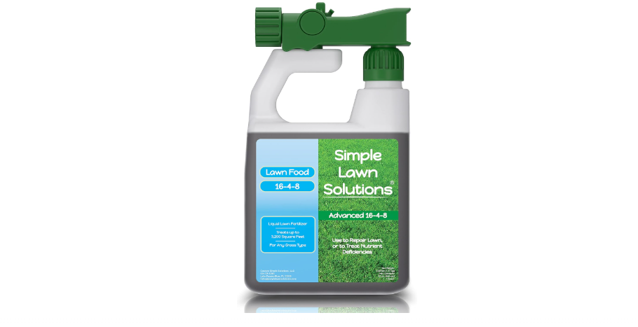  Advanced 16-4-8 Balanced NPK - Lawn Food Quality Liquid Fertilizer - Spring & Summer Concentrated Spray - Any Grass Type - Simple Lawn Solutions (32 Ounce)