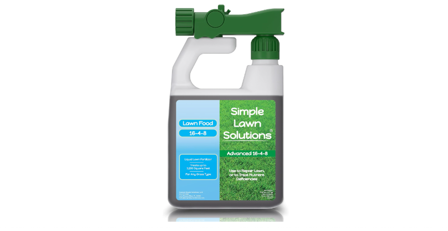 Advanced 16-4-8 Balanced NPK - Lawn Food Quality Liquid Fertilizer - Spring & Summer Concentrated Spray - Any Grass Type - Simple Lawn Solutions (32 Ounce)