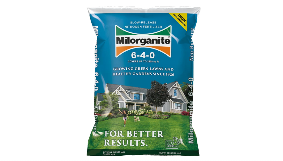  Milorganite All-Purpose Eco-Friendly Slow-Release Nitrogen 6-4-0 Fertilizer, 32 Pound Bag - for Lawns, Flowers, and Gardens