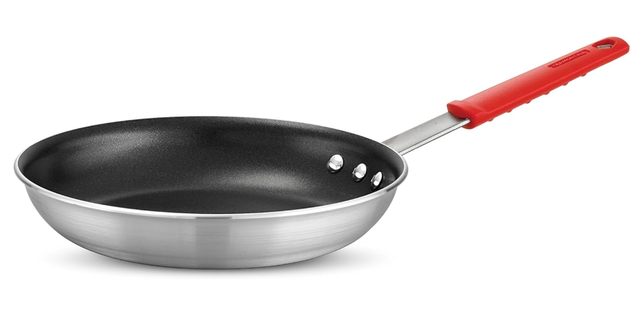 Tramontina Professional 10-Inch Non Stick Frying Pan, Heavy-Gauge Aluminum Skillet with Reinforced Nonstick Coating, Red Handle, Dishwasher and Oven Safe