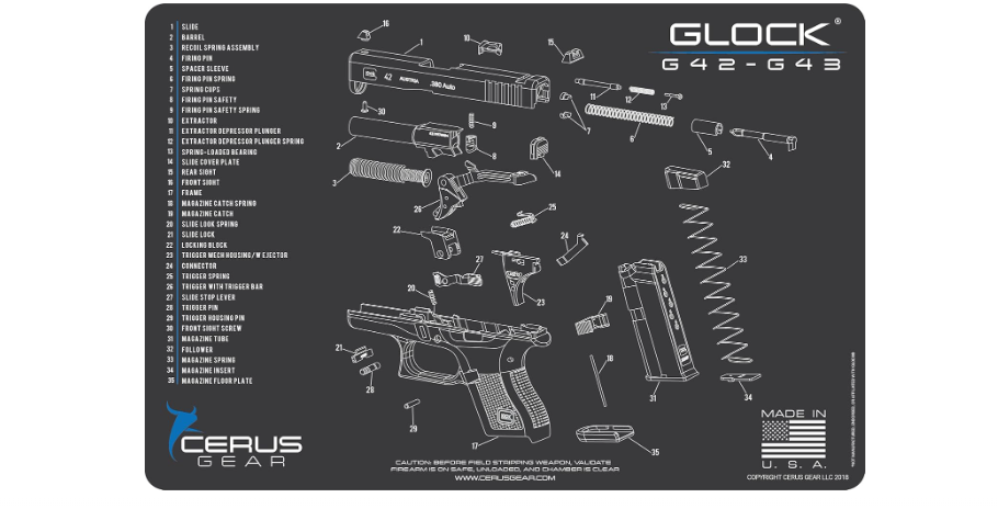  Cerus Gear Glock 42-43 Schematic Char Promat Gray