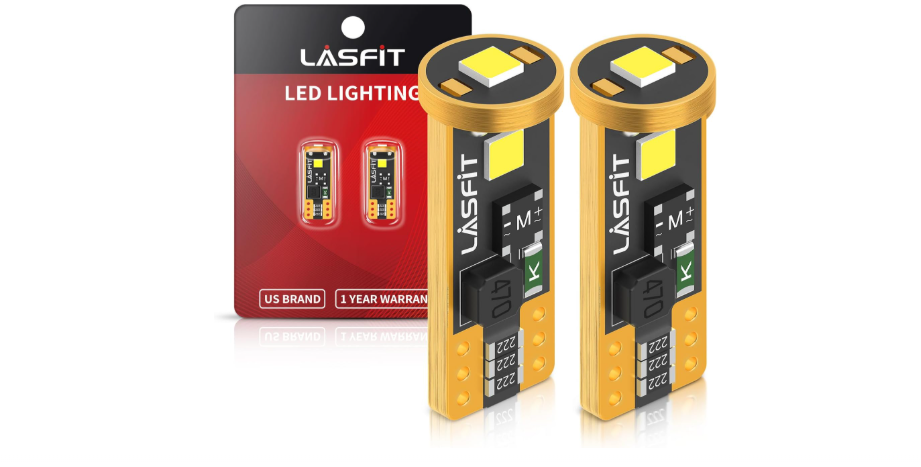  LASFIT 194 LED Bulb for License Plate Bulb White Bright,T10 168 LED Bulbs Canbus Error Free, 400LM 6000K 192 2825 W5W for Dome Map Trunk Cargo Lights (2-Pack)
