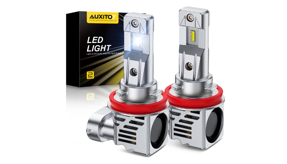  AUXITO 2025 Upgraded H11/H9/H8 Bulbs, 32000LM 900% Brightness, 6500K Cool White Super Bright, Real 1:1 Design, Canbus Ready, Plug and Play, Pack of 2