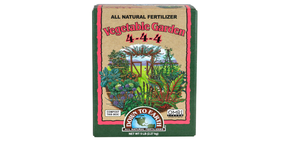  Down to Earth Organic Vegetable Garden Fertilizer 4-4-4, 5lb