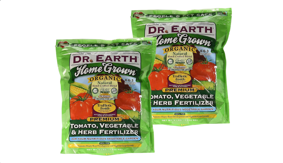  Dr. Earth Organic 5 Tomato, Vegetable & Herb Fertilizer Poly Bag ((2 Pack) 4 lb)