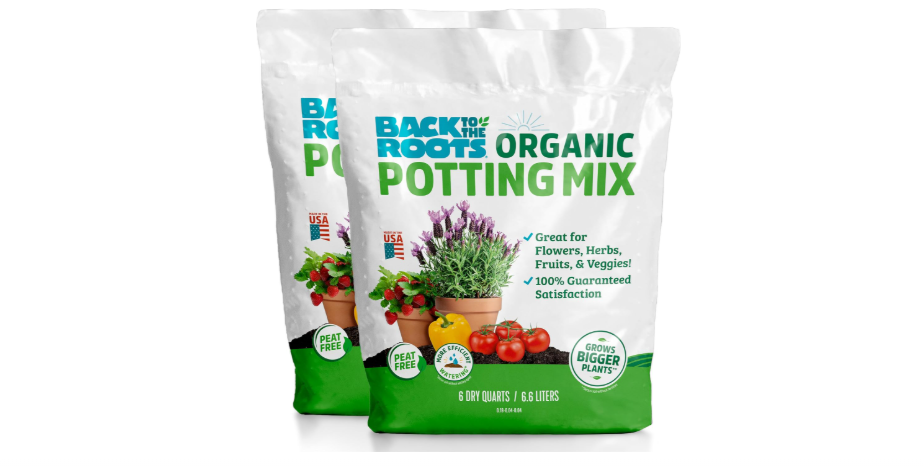  Back to the Roots 100% Organic Potting Mix (Value 12 Quart) | Premium Blend | Made in The USA