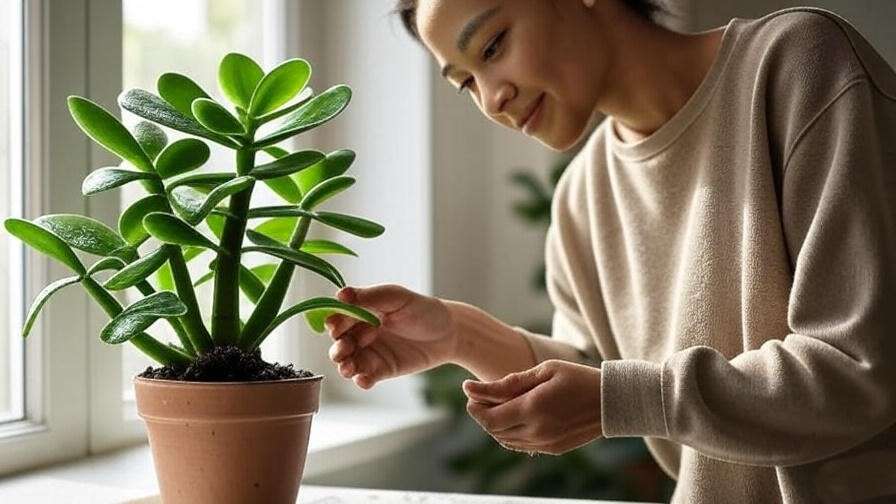 Watering succulent in bright light to match indoor drying schedule.