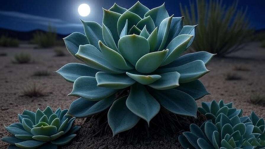 Illustration of CAM photosynthesis in succulents during nighttime for efficient water use.