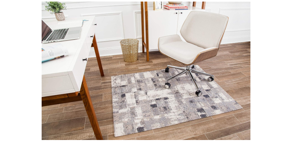  Anji Mountain Rug'd Office Chair Mat for Carpet & Hardwood Floor - Jacquard Woven Top, Anti-Slip Backing, Low Pile, Floor Protector Desk Chair Mat,...