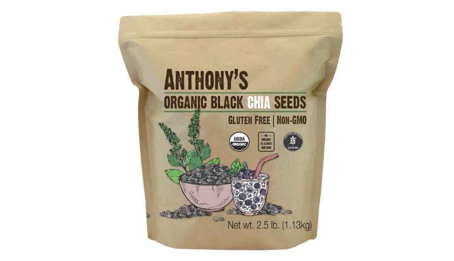  Anthony's Organic Chia Seeds, 2.5 lb, Gluten Free, Vegan, Keto Friendly 