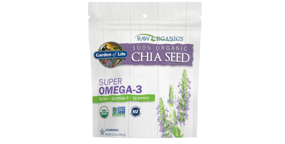  Garden of Life Chia Seeds 100% Organic for Smoothies, Pudding - Raw Organics Whole Seed Foods with Omega 3 Superfood, Fiber, Keto Friendly, Non-GMO, Gluten...
