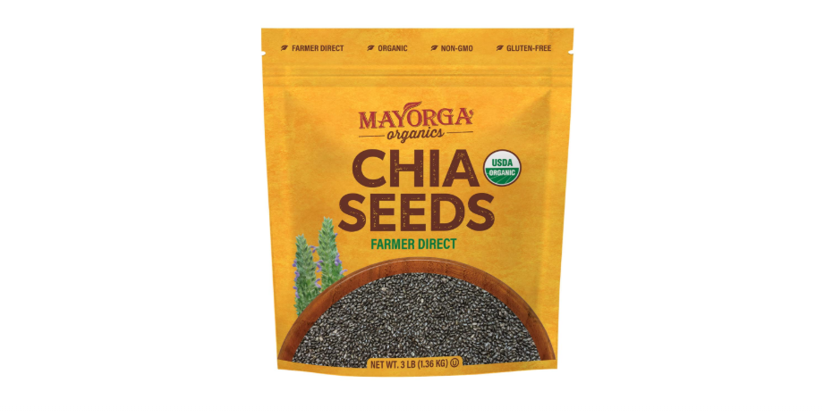 Mayorga Organic Raw Chia Seeds, 3lb Resealable Bag | Superfood w/Plant-Based Omega 3 & Vegan Protein | USDA Certified, Gluten-Free, Non-GMO, Direct...