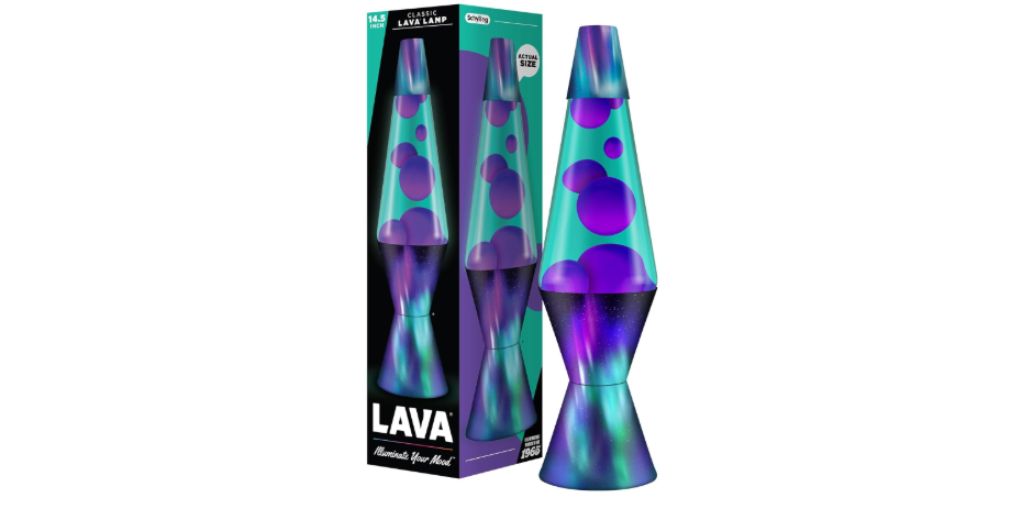 The Original Lava® Lamp - 14.5" Aurora Borealis – Classic Liquid Motion Lamp - Purple Wax and Blue Liquid - Item #2047 (Amazon Exclusive)