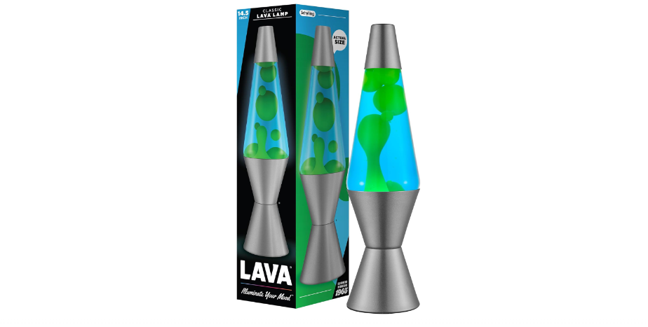  Lava® Lamp - 14.5" Deep Ocean - The Original Motion Light - Yellow/Green Wax and Blue Liquid - Item #2634 (Amazon Exclusive)
