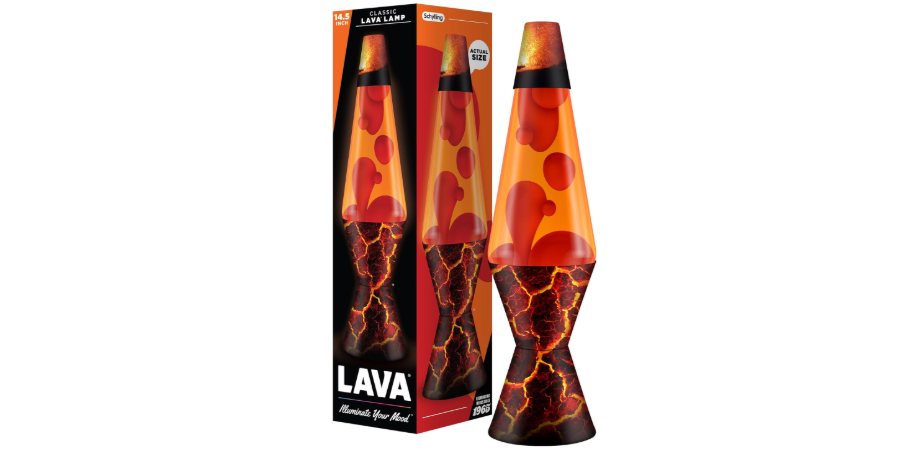 The Original Lava® Lamp - 14.5" Volcanic Crags - Classic Liquid Motion Lamp - Red Wax and Orange Liquid - #2078 (Amazon Exclusive)