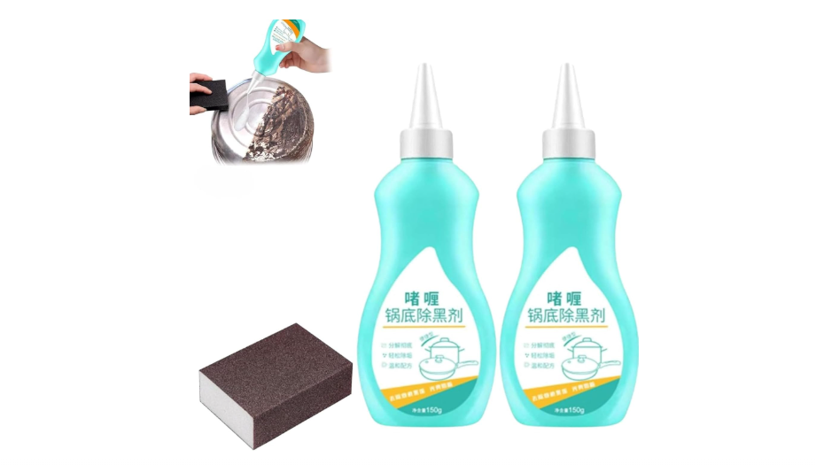 Generic 2Pcs Magic Gel Cleaner for Pots and Pans, 150g Stainless Steel Pan Cleaner, Black Pot Bottom Cleaning Gel, Cleaner for Bottom of Pots and Pans, Gel...