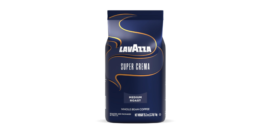  Lavazza Super Crema Whole Bean Coffee, Medium Espresso Roast, Arabica and Robusta Blend, 2.2 lb Bag, Package May Vary (Pack of 1)