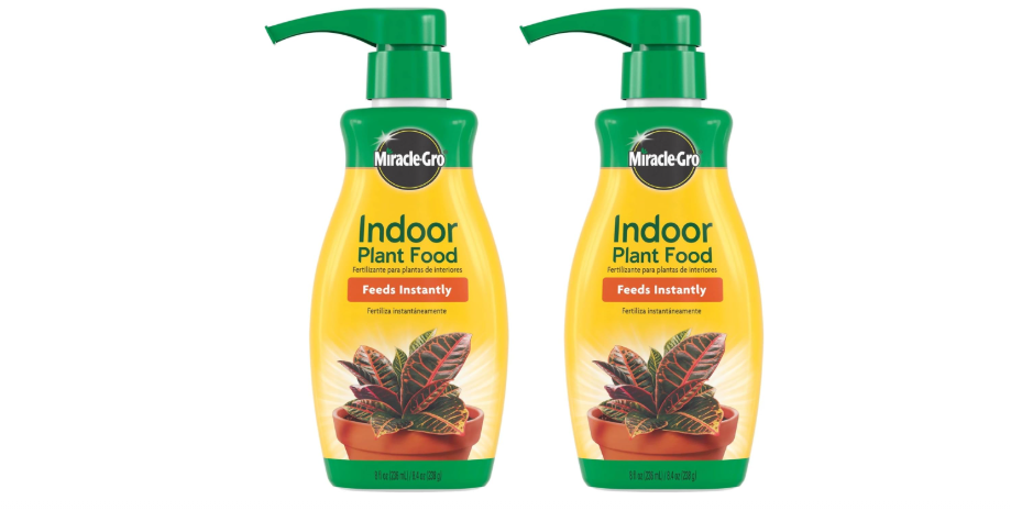  Miracle-Gro Indoor Plant Food, Liquid Plant Food for Houseplants, Snake Plants, Peace Lilies, Flowers, Vegetables, Herbs and More, 8 oz., 2-Pack