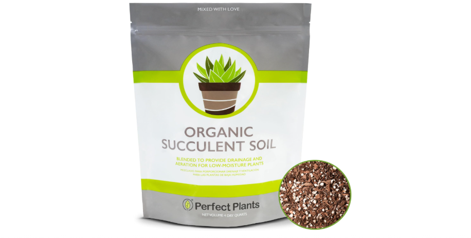  All Natural Succulent and Cactus Soil Mix by Perfect Plants | Made in The USA | 4 Quarts for All Succulent Varieties | Formulated for Proper Drainage
