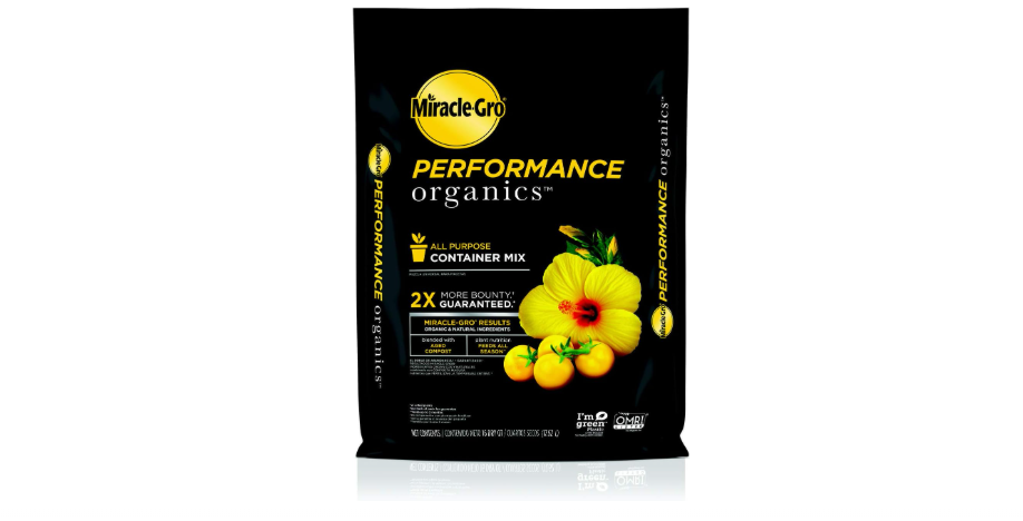  Miracle-Gro Performance Organics All Purpose Container Mix, 16 qt. - Organic, All Natural Plant Soil - Feed for up to 3 Months - All-Purpose Formula for...